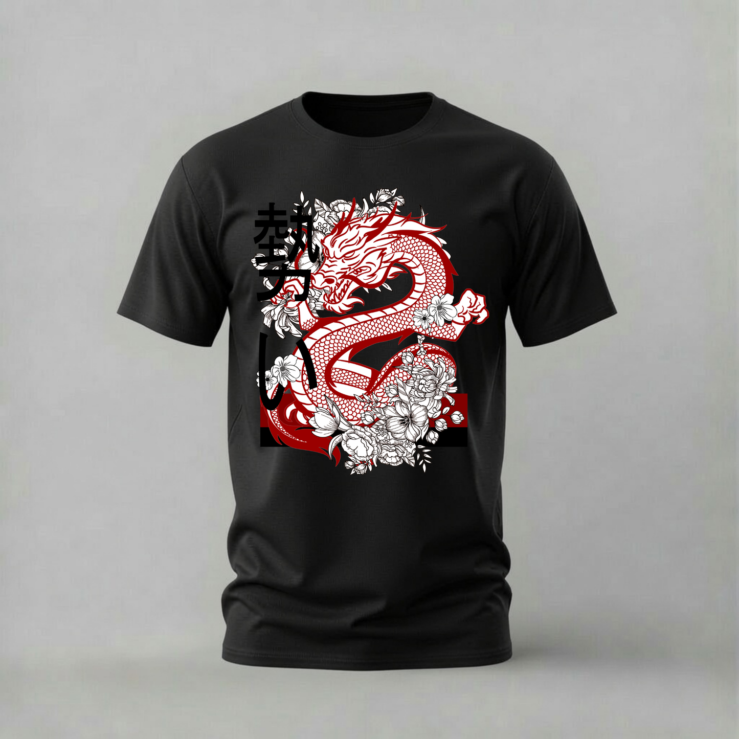 RED JAPANESE DRAGON Graphic T-Shirt