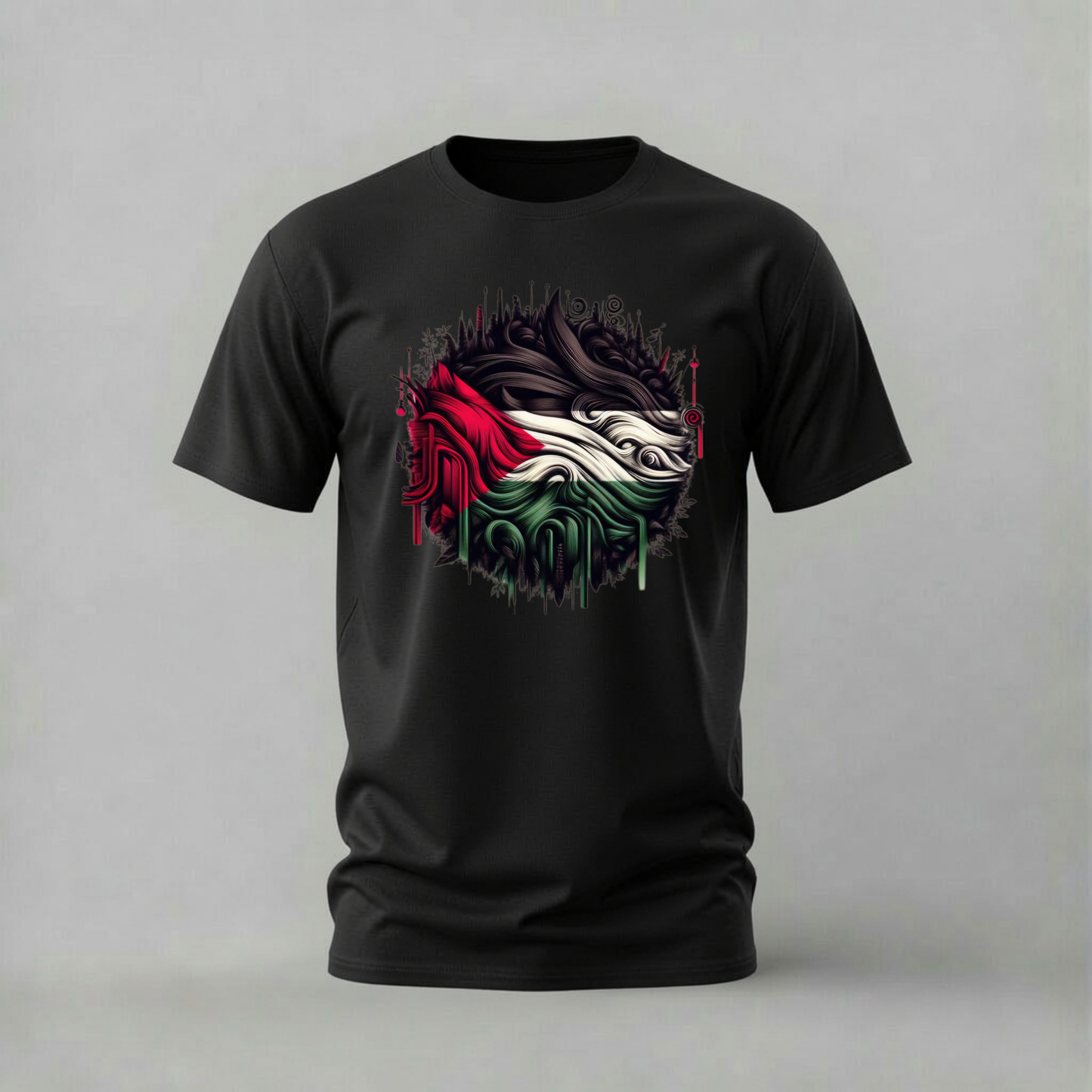 PALESTINE Abstract Flag Graphic T-Shirt