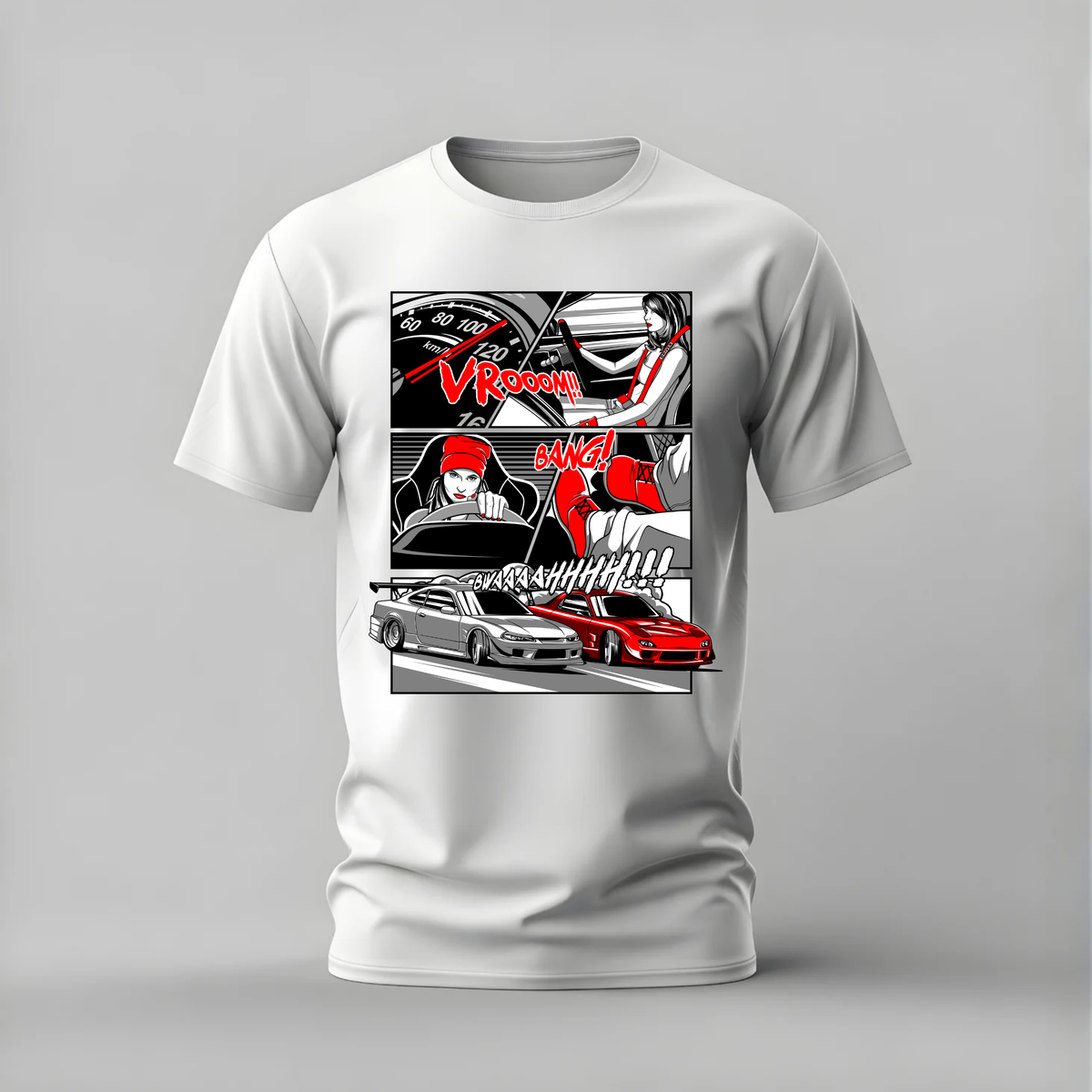 VROOM BANG Comic Graphic T-Shirt