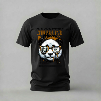 MONEY MOVES Panda Graphic T-Shirt