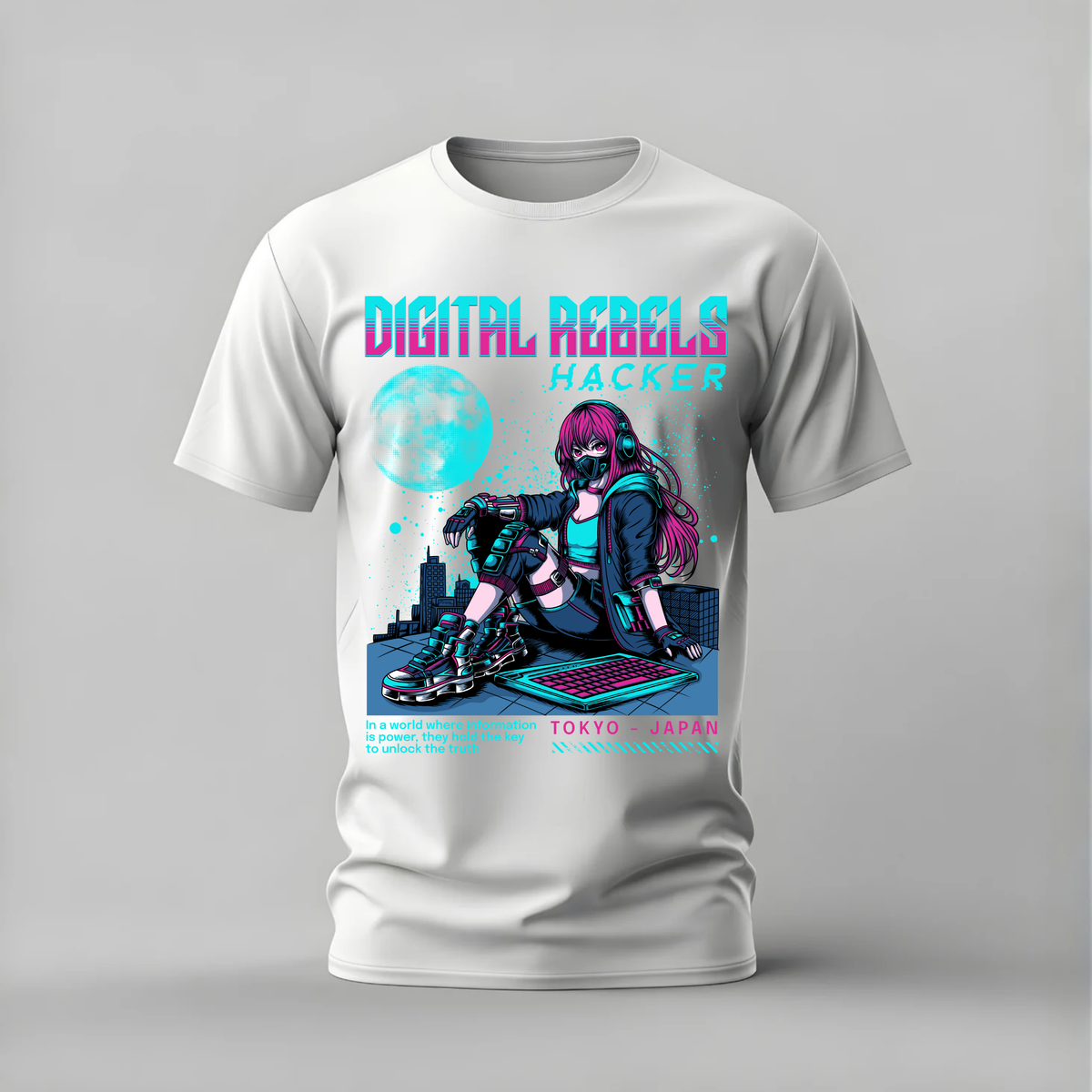 DIGITAL REBELS HACKER Graphic T-Shirt