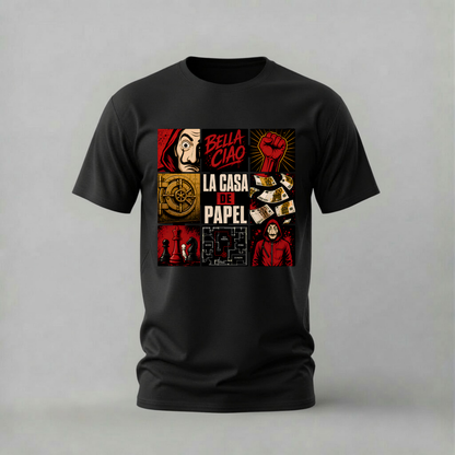 LA CASA DE PAPEL Collage Graphic T-Shirt