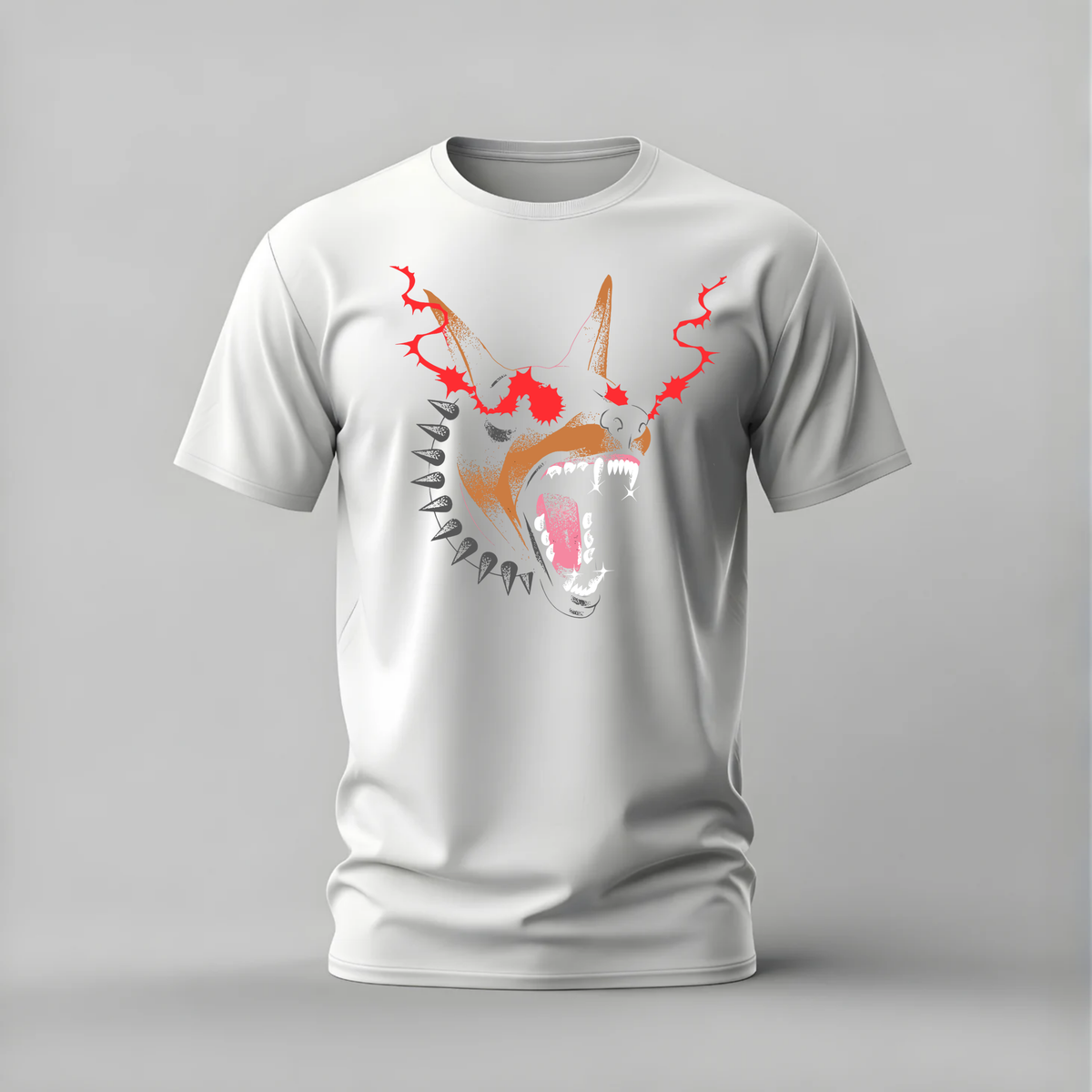 FIERCE SPIKED DOBERMAN Graphic T-Shirt