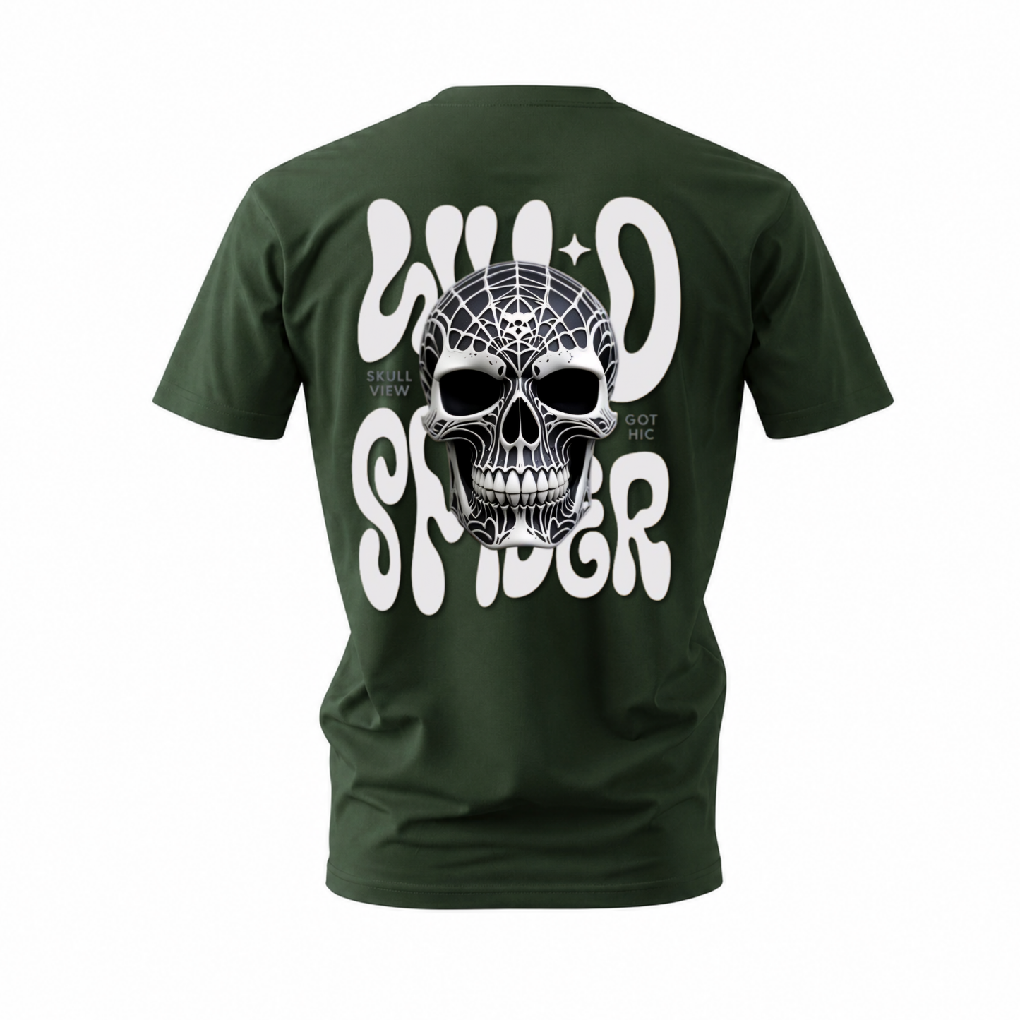 WILD SPIDER Skull Graphic T-Shirt