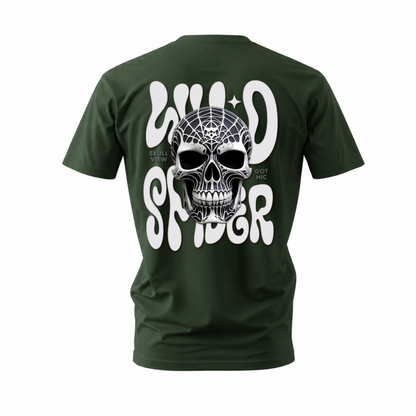 WILD SPIDER Skull Graphic T-Shirt