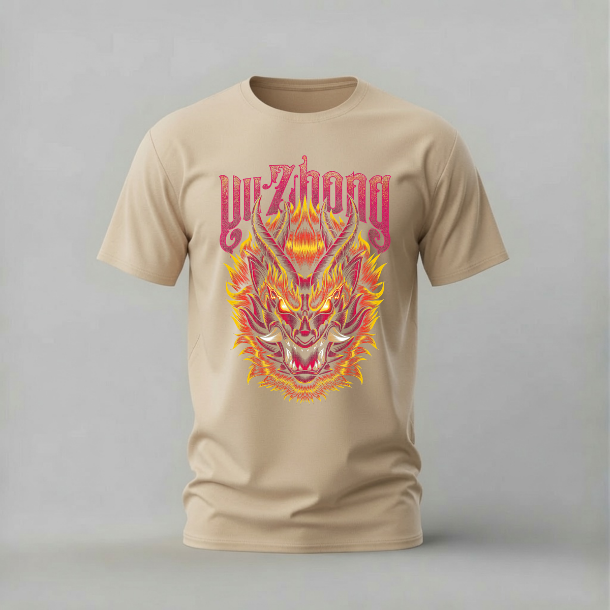 YU ZHONG DRAGON Graphic T-Shirt