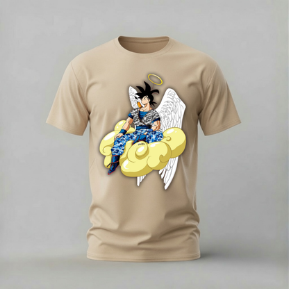 Angel Goku Cloud Graphic White T-Shirt