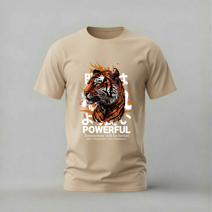 POWERFUL Tiger Graphic T-Shirt