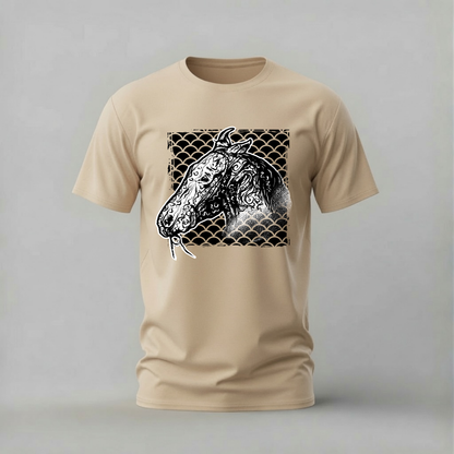 ORNATE HORSE Head Graphic T-Shirt