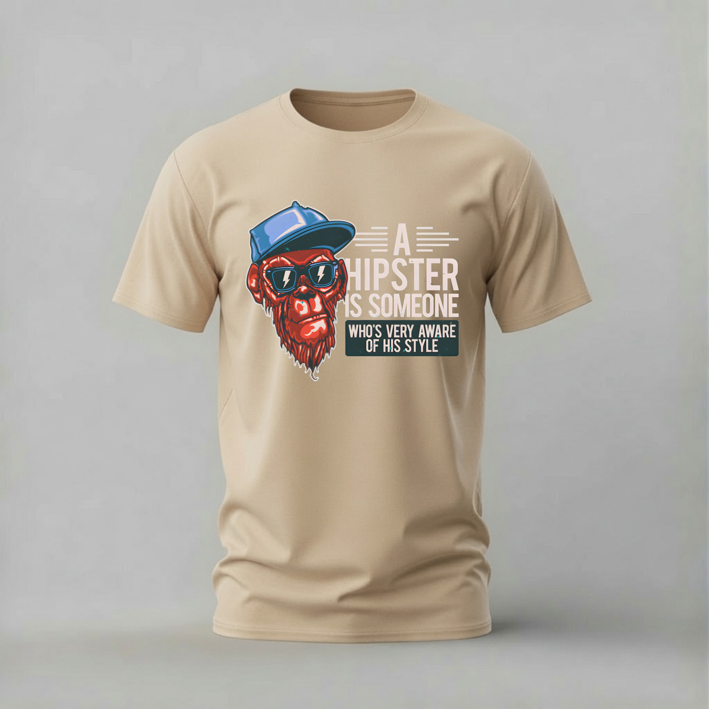 HIPSTER MONKEY Graphic T-Shirt