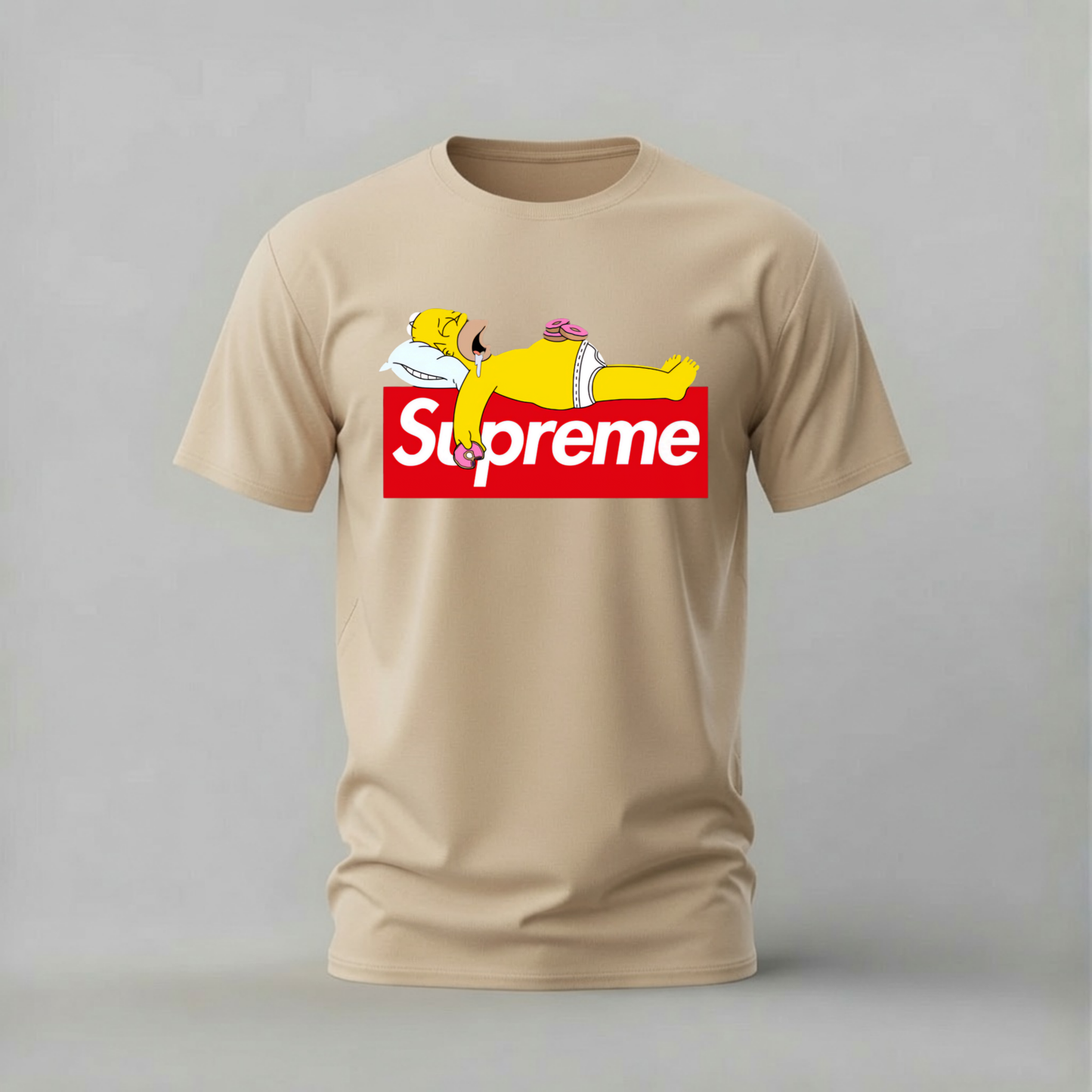 HOMER SIMPSON Supreme Donut Graphic T-Shirt
