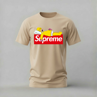 HOMER SIMPSON Supreme Donut Graphic T-Shirt