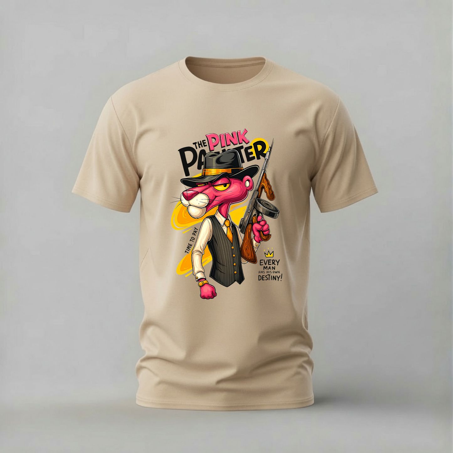 PINK PANTHER Gangster Graphic T-Shirt
