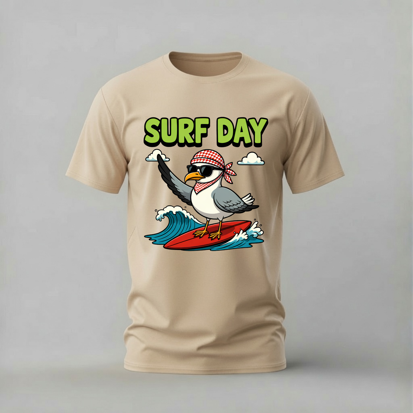 SURF DAY Seagull Graphic T-Shirt
