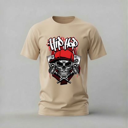 HIP HOP Skull Graphic T-Shirt