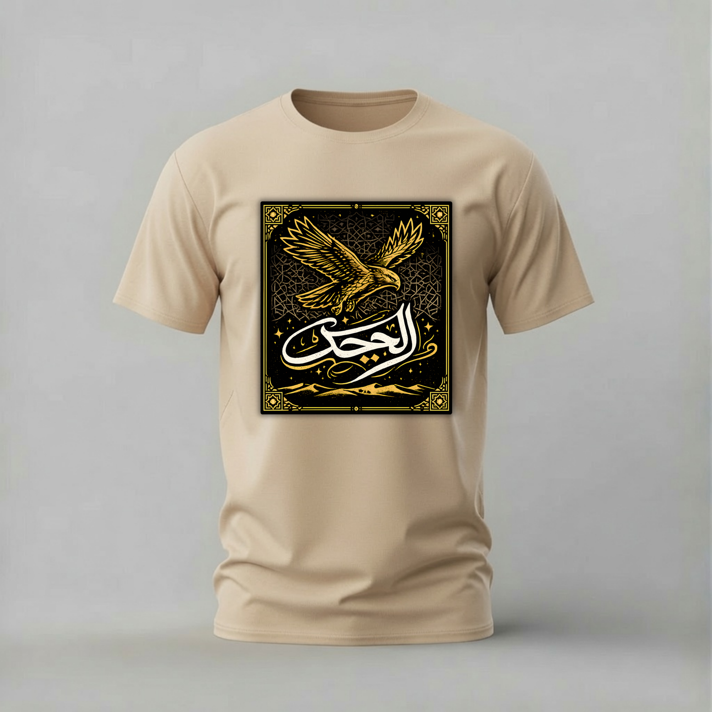 GOLDEN EAGLE Arabic Calligraphy Graphic T-Shirt