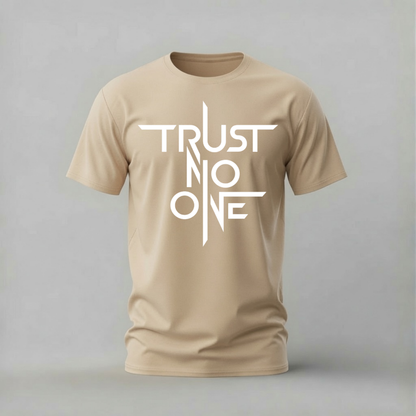 TRUST NO ONE Typography Graphic T-Shirt