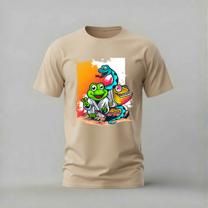 MARTIAL ARTS FROG Trio Graphic T-Shirt