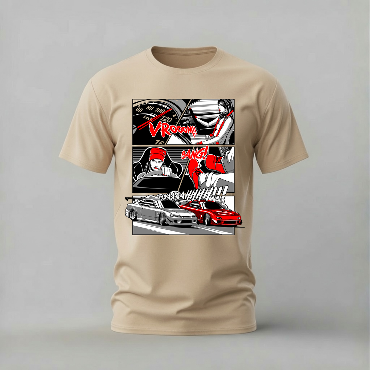 VROOM BANG Comic Graphic T-Shirt