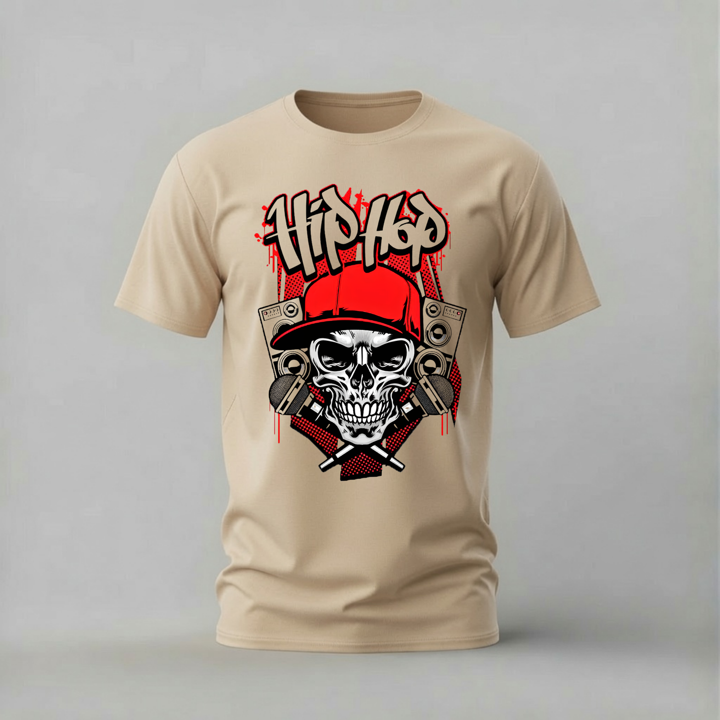HIP HOP Skull Graphic T-Shirt
