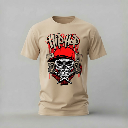 HIP HOP Skull Graphic T-Shirt