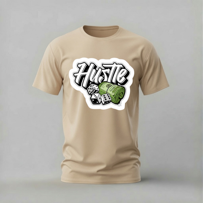HUSTLE Dice Money Graphic T-Shirt