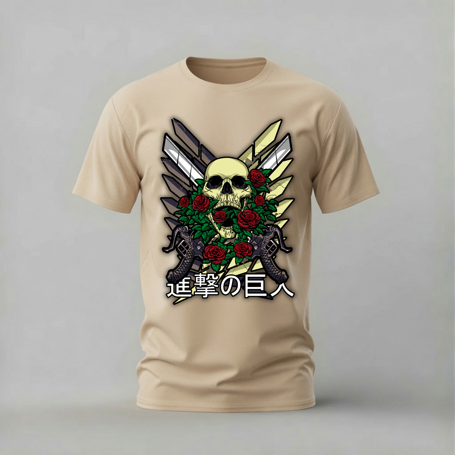 ATTACK ON TITAN Skull Roses Graphic T-Shirt