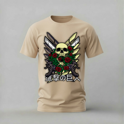 ATTACK ON TITAN Skull Roses Graphic T-Shirt