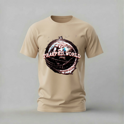 TRAPPED WORLD Barbed Wire Graphic T-Shirt