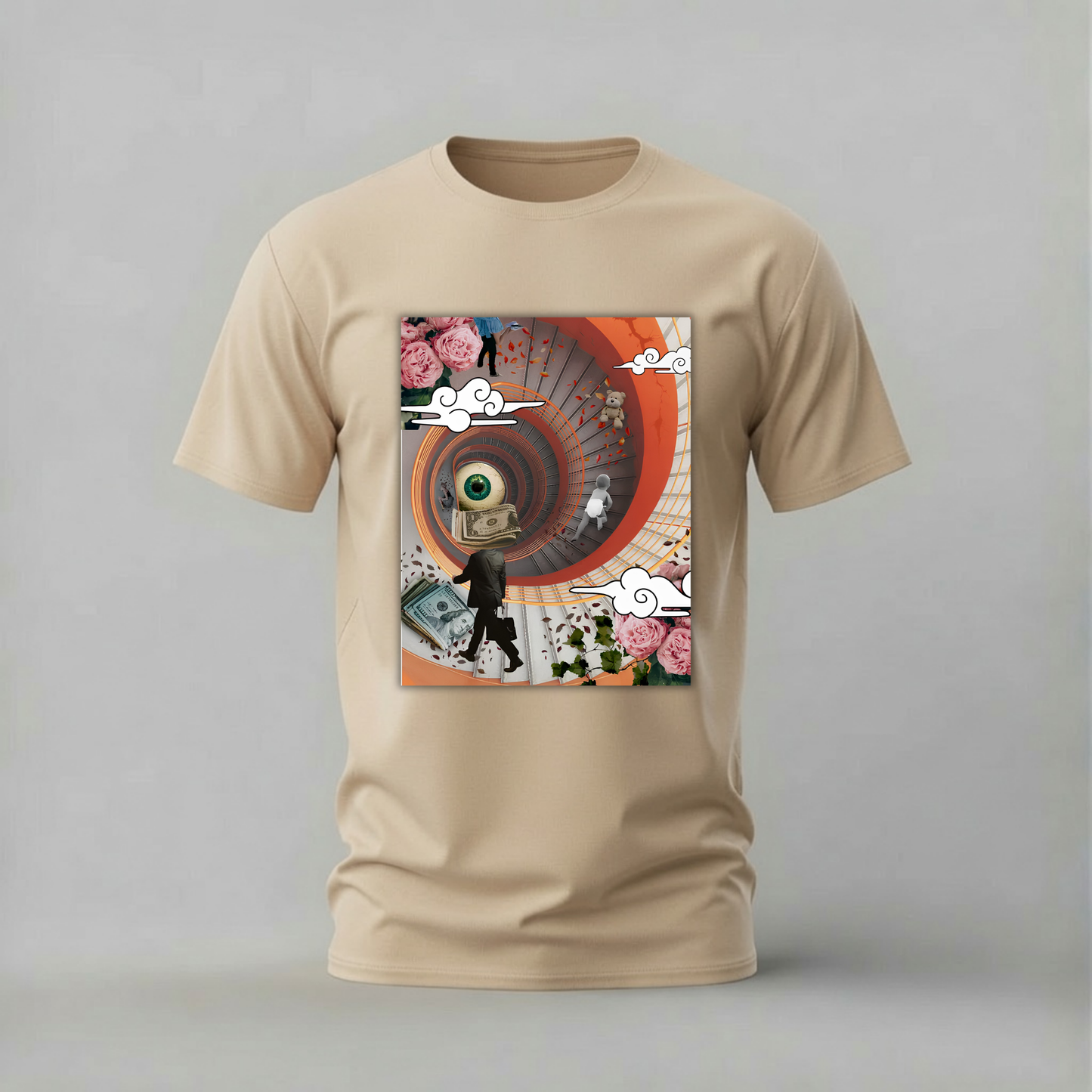 SPIRAL STAIRCASE Surreal Graphic T-Shirt