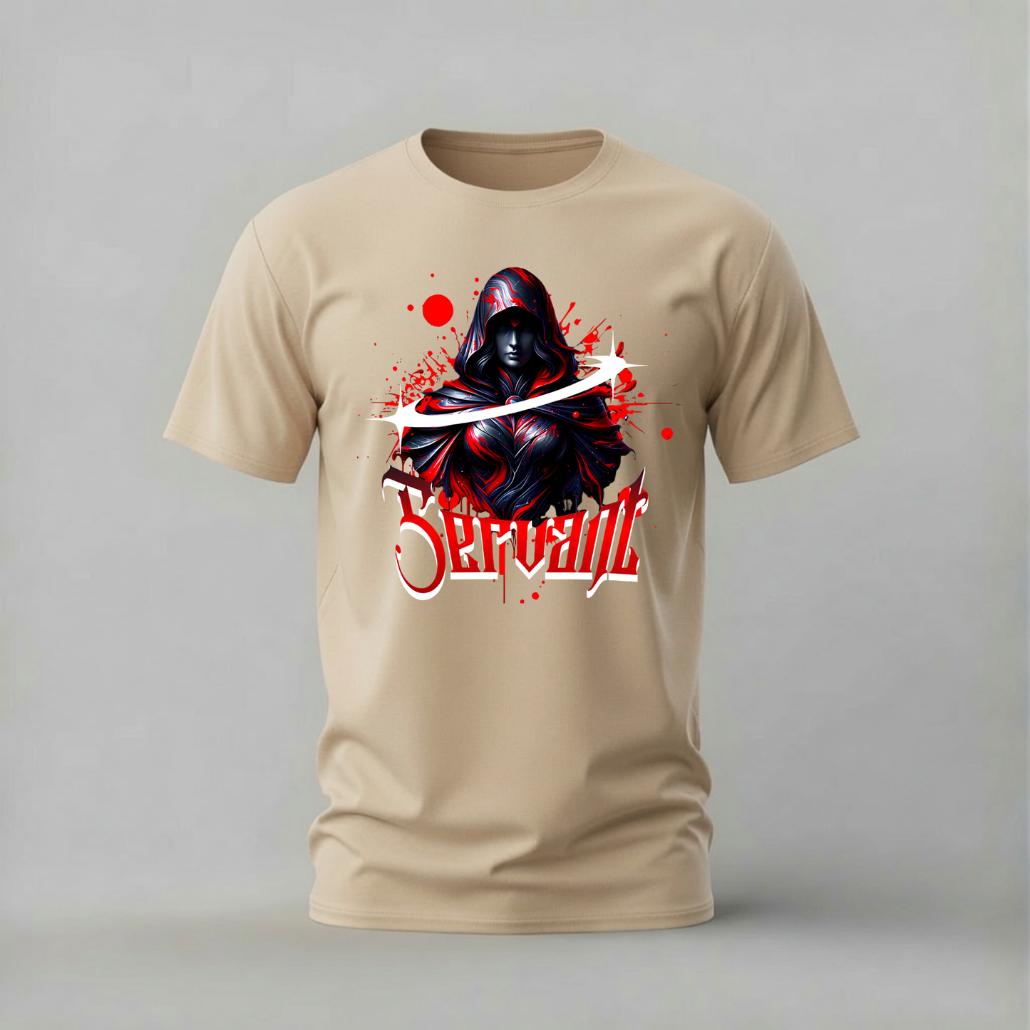 SERVANT Hooded Figure Graphic T-Shirt