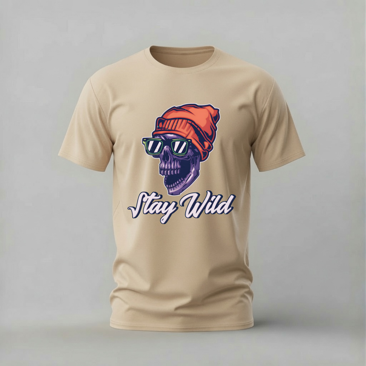 STAY WILD Skull Graphic T-Shirt