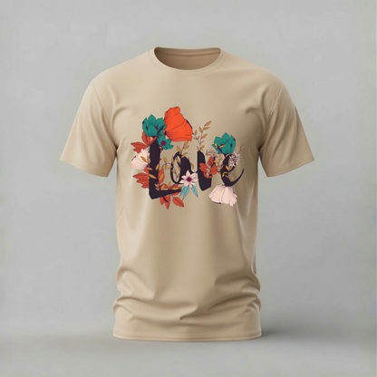 LOVE Floral Graphic T-Shirt