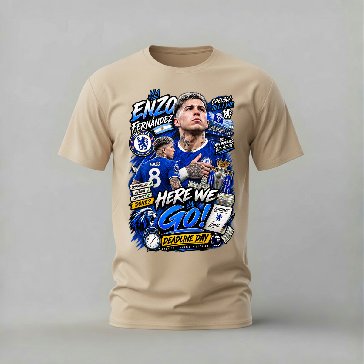 ENZO FERNÁNDEZ HERE WE GO Graphic T-Shirt