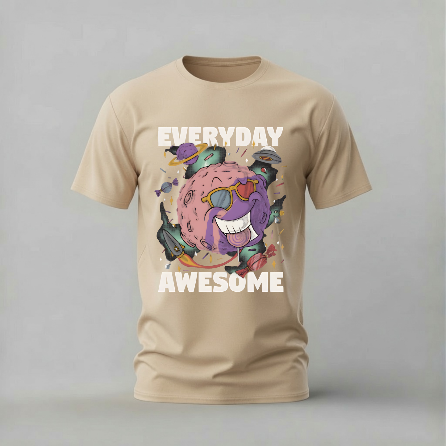 EVERYDAY AWESOME Planet Graphic T-Shirt