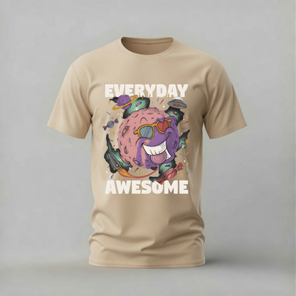 EVERYDAY AWESOME Planet Graphic T-Shirt