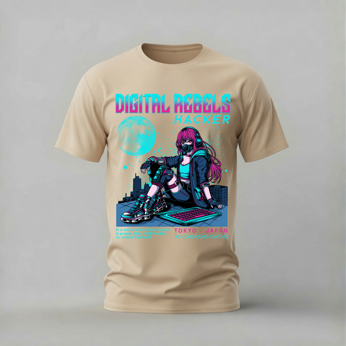 DIGITAL REBELS HACKER Graphic T-Shirt