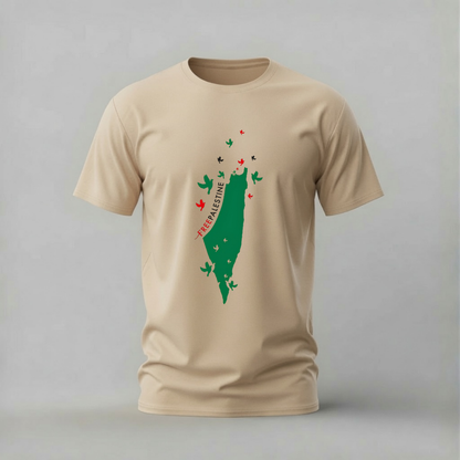 FREE PALESTINE Map Graphic T-Shirt