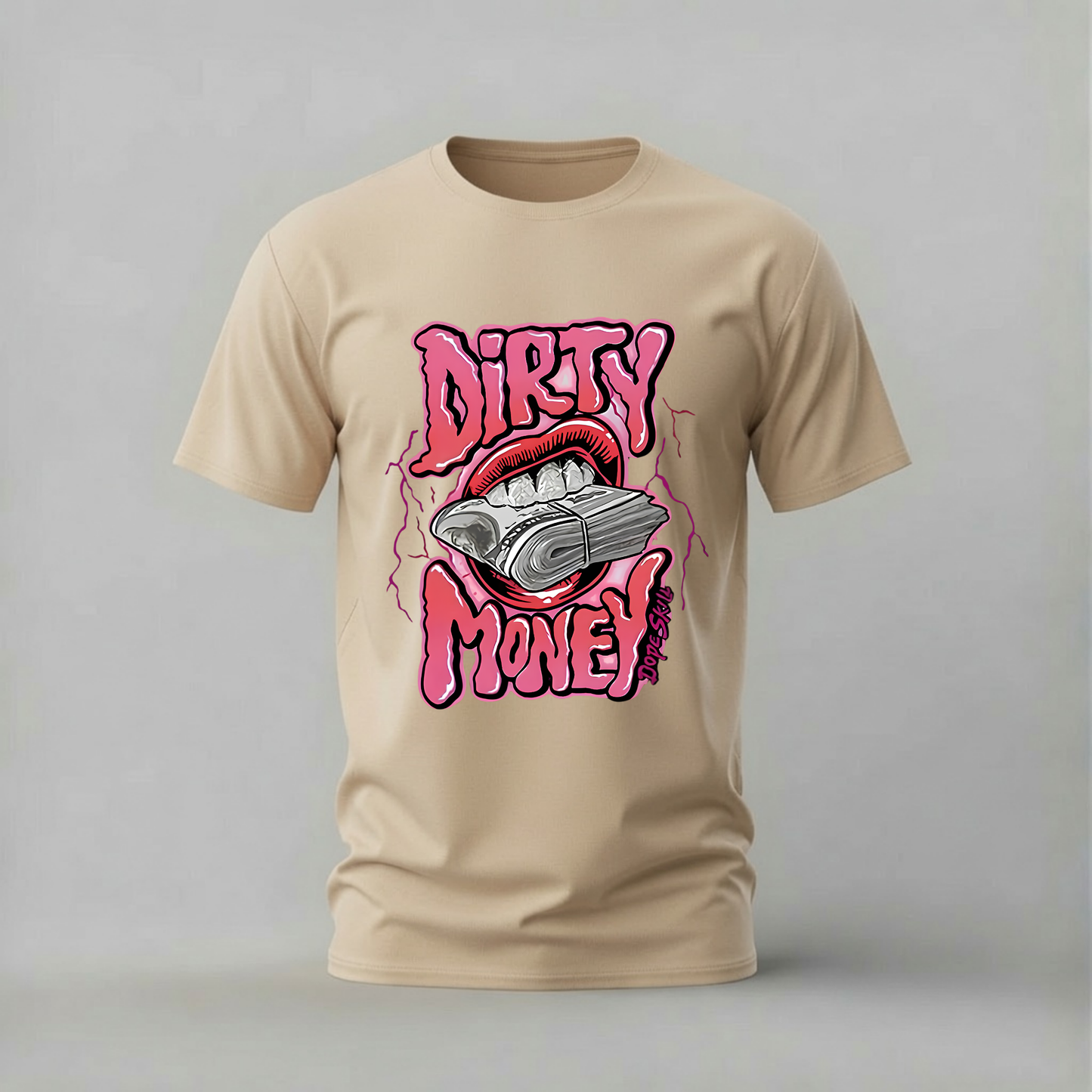DIRTY MONEY Lips Graphic T-Shirt
