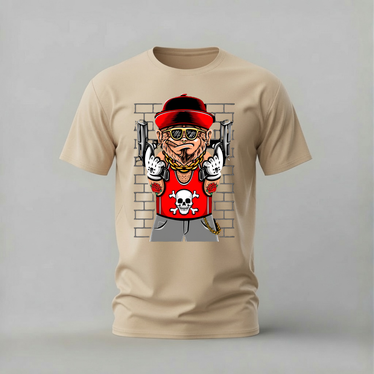 GANGSTER MONKEY Graphic T-Shirt