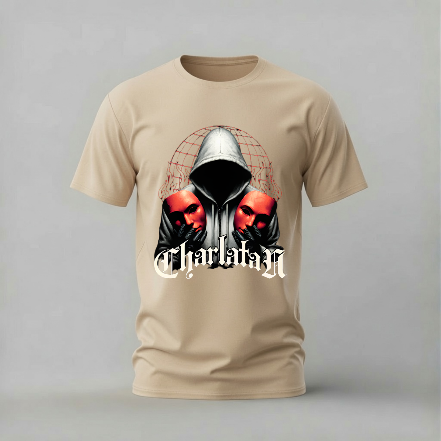 CHARLATAN Masks Graphic T-Shirt