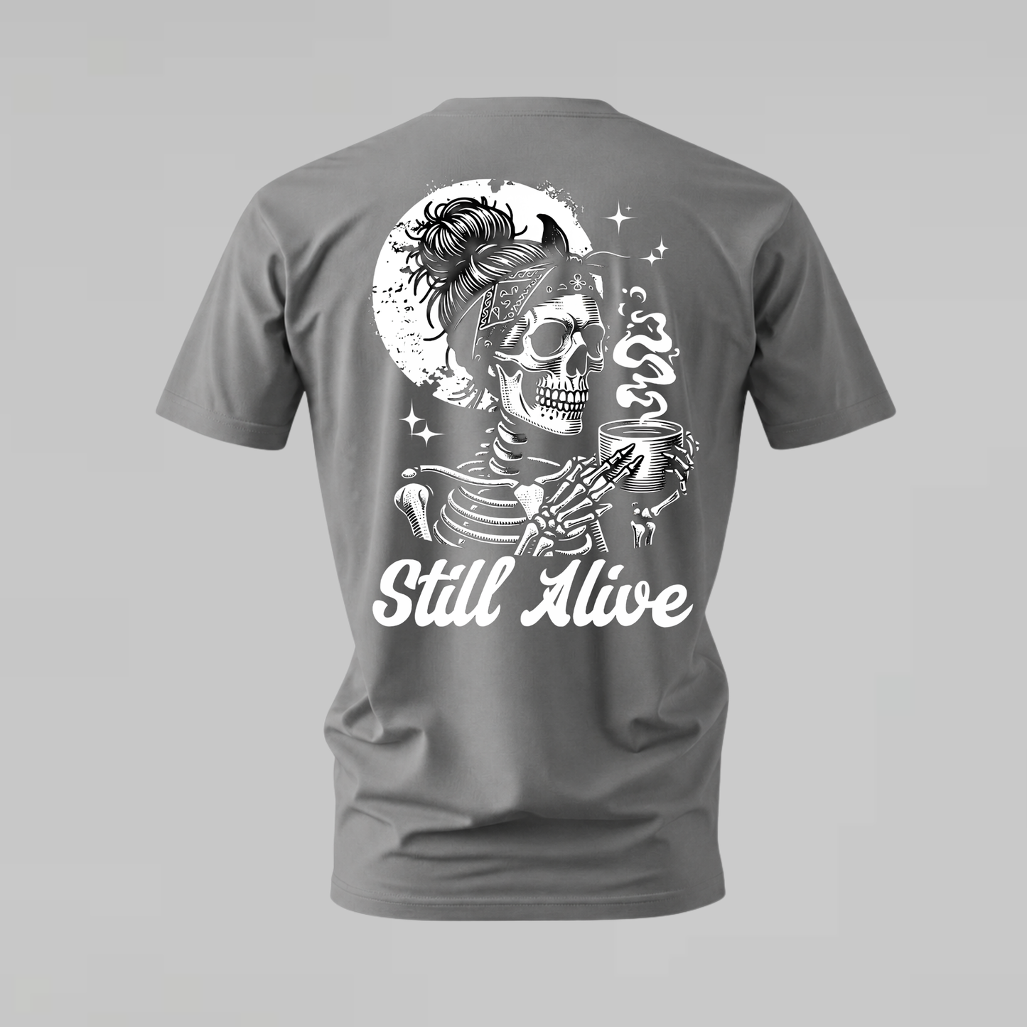 STILL ALIVE Skeleton Graphic T-Shirt