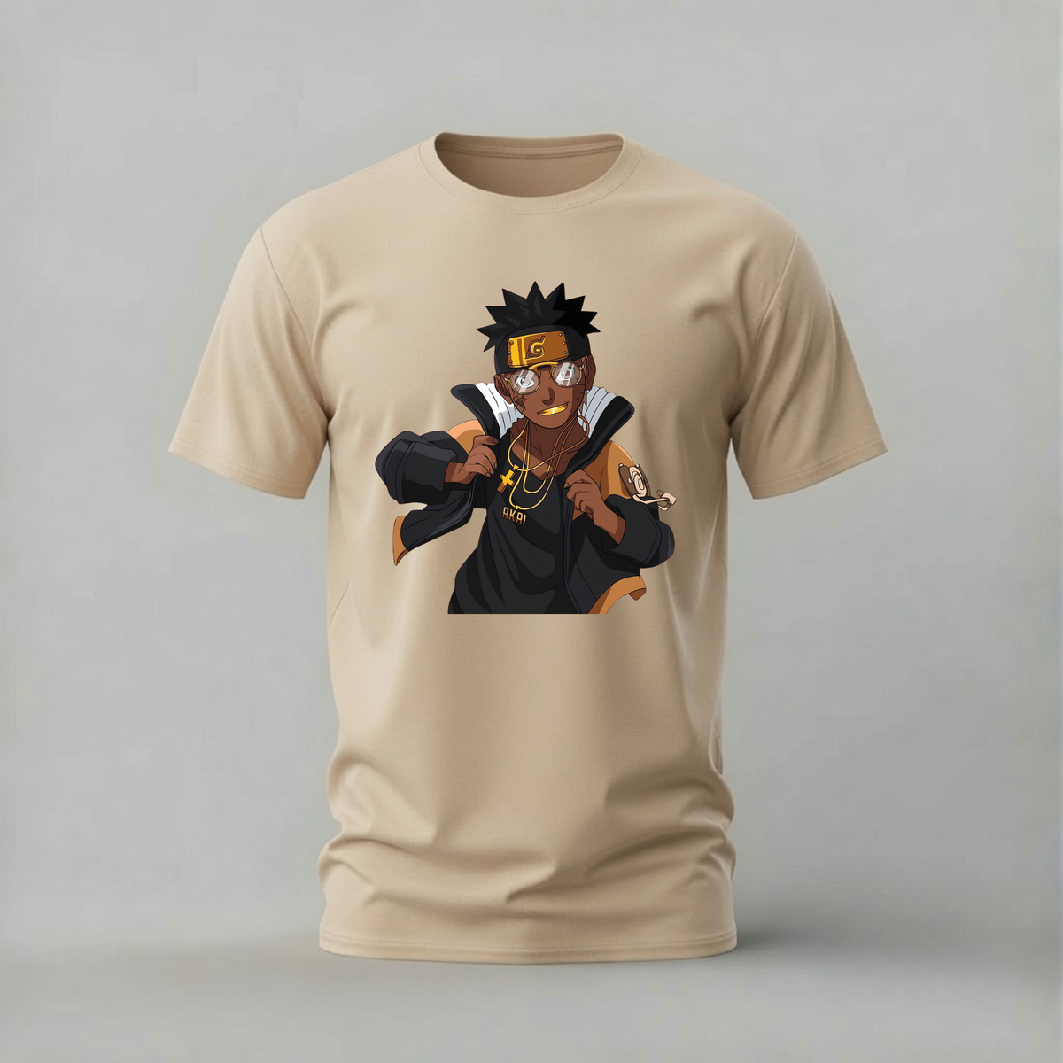 GOLD NARUTO Graphic T-Shirt