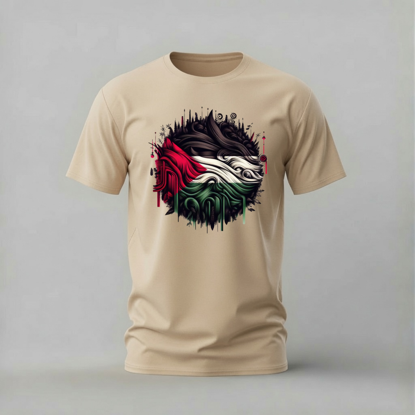 PALESTINE Abstract Flag Graphic T-Shirt