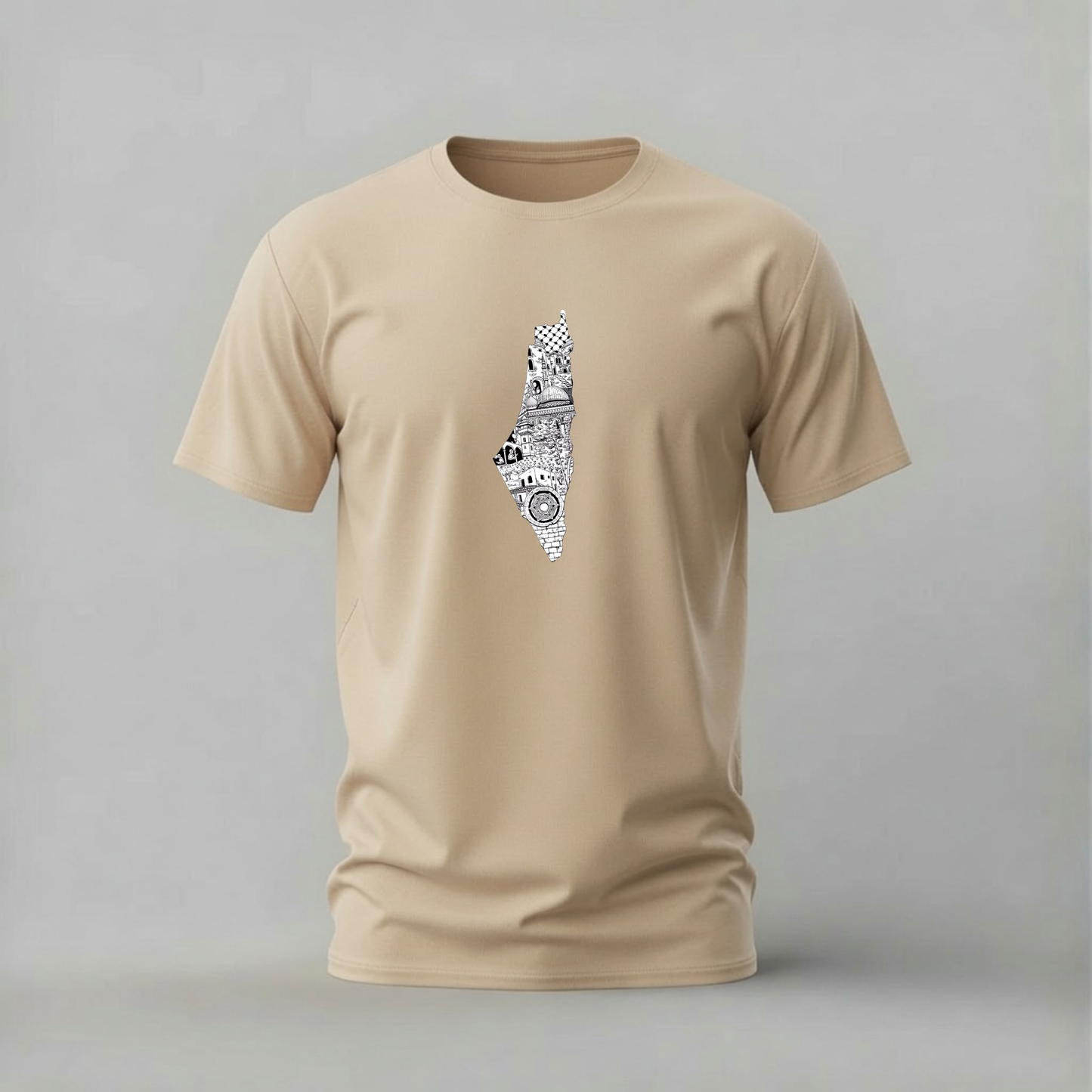 PALESTINE Map Graphic T-Shirt