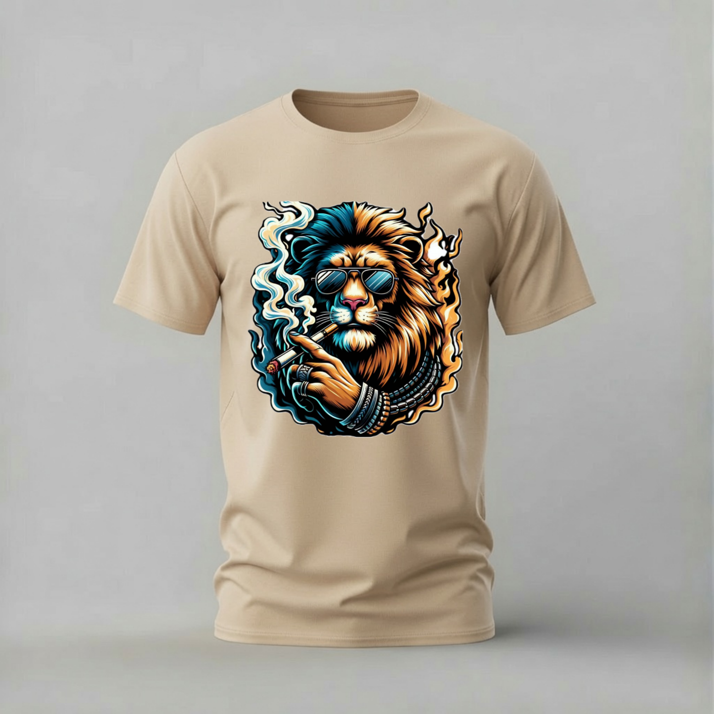 COOL LION Smoker Graphic T-Shirt