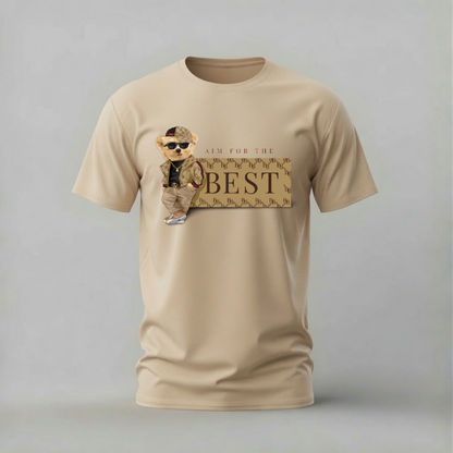 AIM FOR THE BEST Teddy Graphic T-Shirt