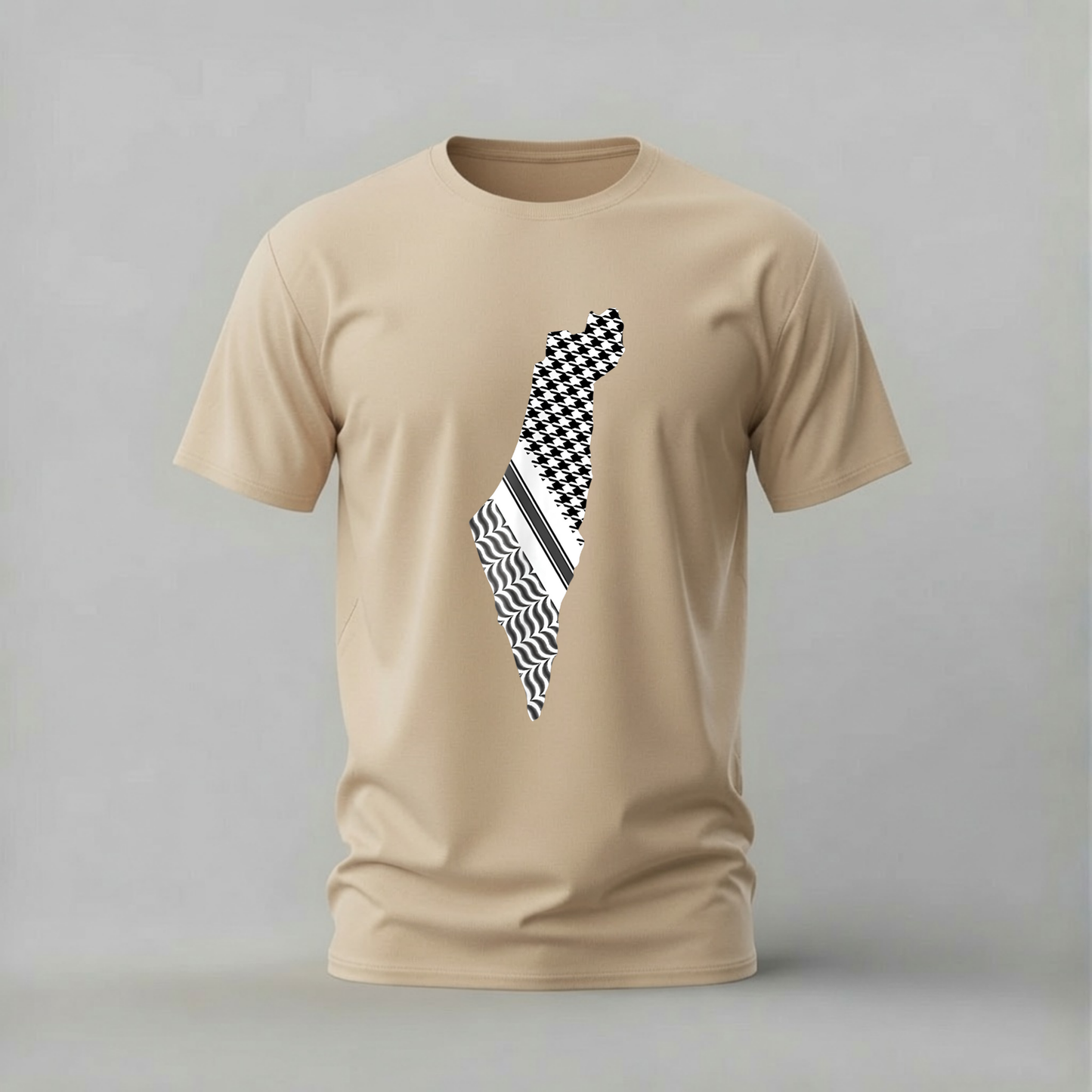 PALESTINE Keffiyeh Map Graphic T-Shirt