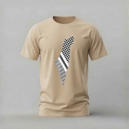 PALESTINE Keffiyeh Map Graphic T-Shirt