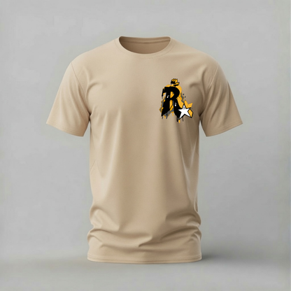 ABSTRACT Yellow Star Graphic T-Shirt